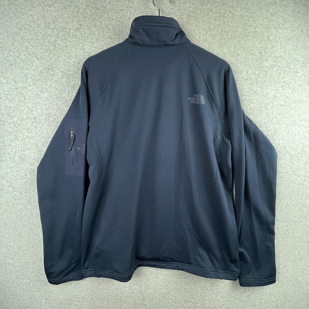 The North Face Jacket Mens Large Blue Mountain Peaks Full Zip Fleece Track - Picture 2 of 13